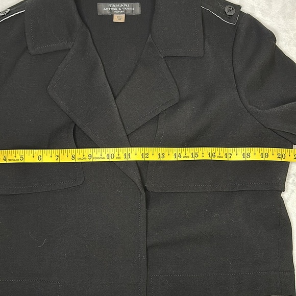 Tahari Women’s Open Front Cropped Trench -style Black 12P - Picture 9 of 10